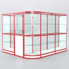 Павильон торговый из профиля угловой №2г, Белый + Красный