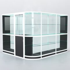 Павильон торговый из профиля угловой №2г, Черный+Белый