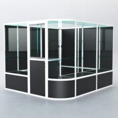 Павильон торговый из профиля угловой №5б, Черный+Белый