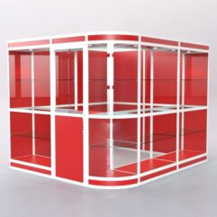 Павильон торговый из профиля угловой №5в, Красный+Белый