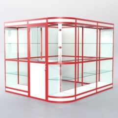 Павильон торговый из профиля угловой №5в, Белый + Красный