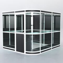 Павильон торговый из профиля угловой №5в, Черный+Белый