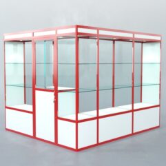 Павильон торговый из профиля угловой №1а, Белый + Красный