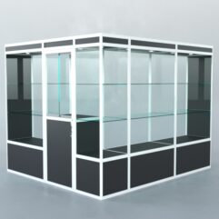 Павильон торговый из профиля угловой №1а, Черный+Белый