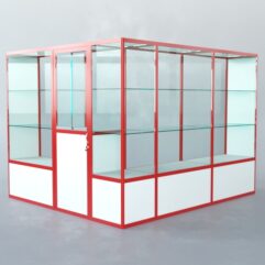 Павильон торговый из профиля угловой №1б, Белый + Красный