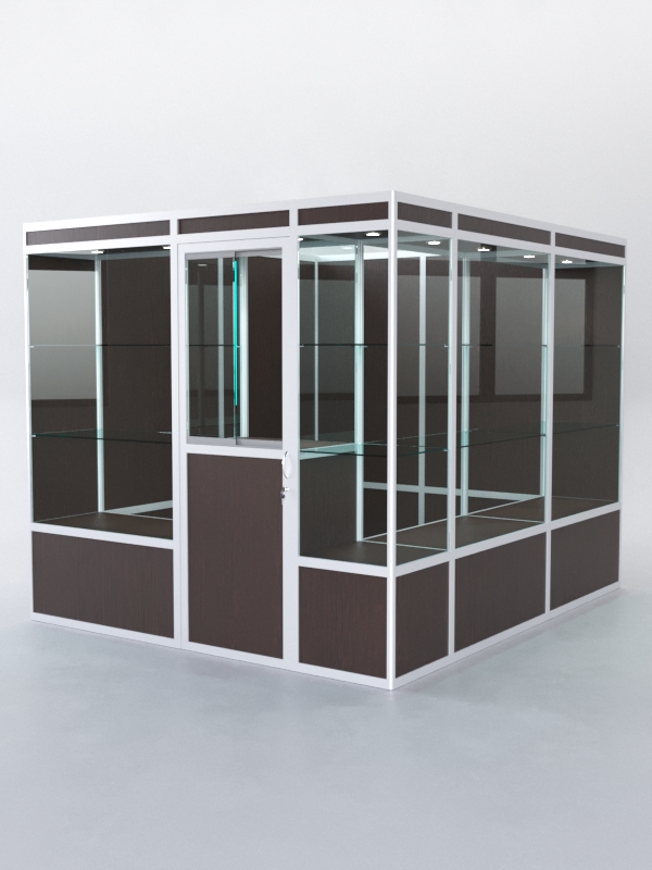 Павильон торговый из профиля угловой №4а, Дуб Венге