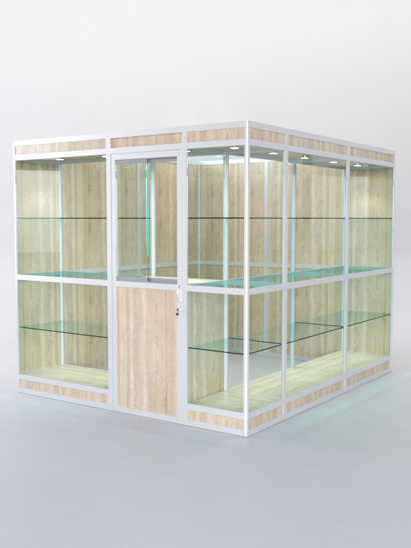 Павильон торговый из профиля угловой №4в, Дуб Сонома