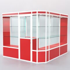 Павильон торговый из профиля угловой №3а, Красный+Белый