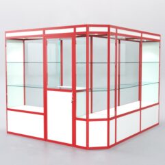 Павильон торговый из профиля угловой №3а, Белый + Красный