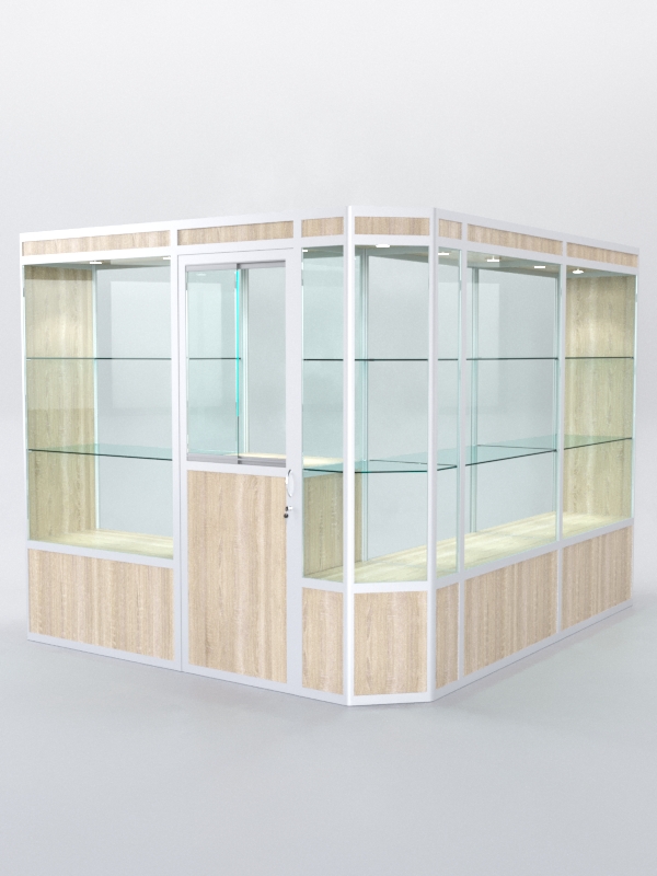 Павильон торговый из профиля угловой №3а, Дуб Сонома