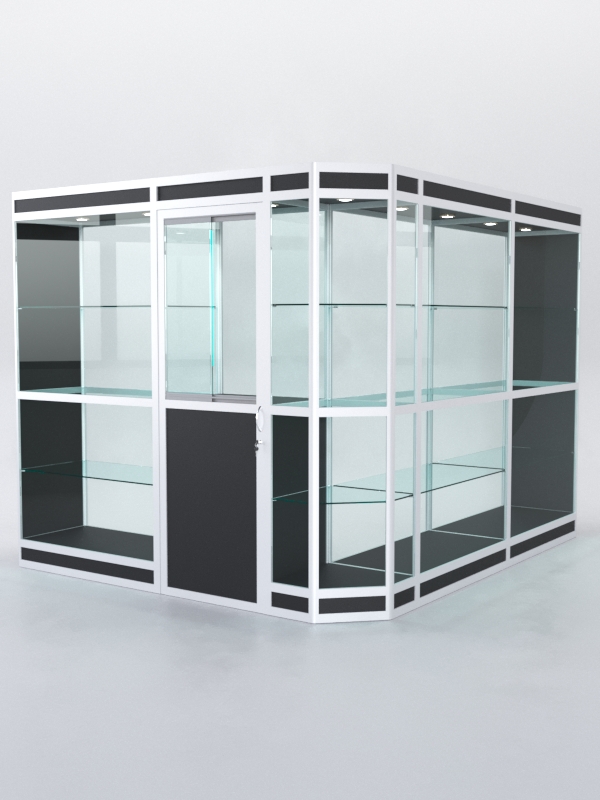 Павильон торговый из профиля угловой №3в, Черный