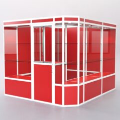 Павильон торговый из профиля угловой №6а, Красный+Белый