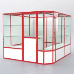 Павильон торговый из профиля угловой №6б, Белый + Красный