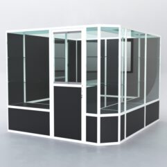 Павильон торговый из профиля угловой №6б, Черный+Белый