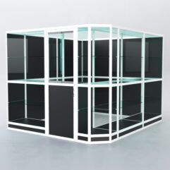 Павильон торговый из профиля угловой №6г, Черный+Белый