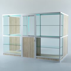 Павильон торговый из профиля пристенный №1г, Дуб Сонома