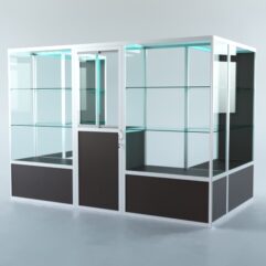 Павильон торговый из профиля пристенный №2б, Дуб Венге