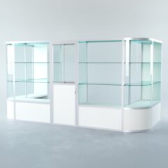 Павильон торговый из профиля пристенный №11б, Белый