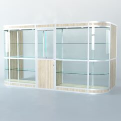 Павильон торговый из профиля пристенный №12в, Дуб Сонома