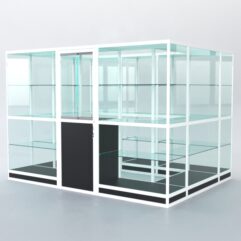 Павильон торговый из профиля островной №1г, Черный+Белый