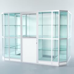 Павильон торговый из профиля пристенный №10г, Белый