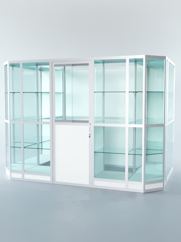 Павильон торговый из профиля пристенный №10г, Белый