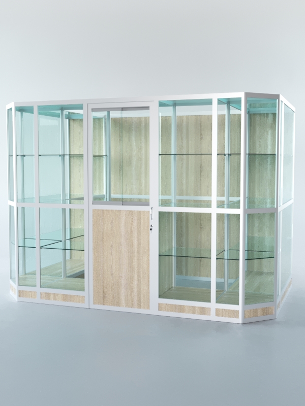 Павильон торговый из профиля пристенный №10г, Дуб Сонома