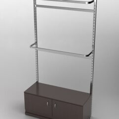 Пристенная торговая система Bazic №2 без задней стенки с тумбой T-21 (1200мм), Дуб Венге