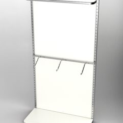 Пристенная торговая система Bazic №1 с задней стенкой (1200мм), Белый