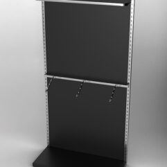 Пристенная торговая система Bazic №1 с задней стенкой (1200мм), Черный