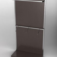 Пристенная торговая система Bazic №1 с задней стенкой (1200мм), Дуб Венге