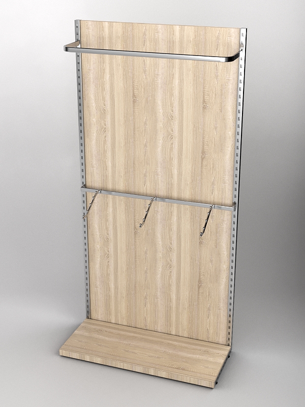 Пристенная торговая система Bazic №1 с задней стенкой (1200мм), Дуб Сонома