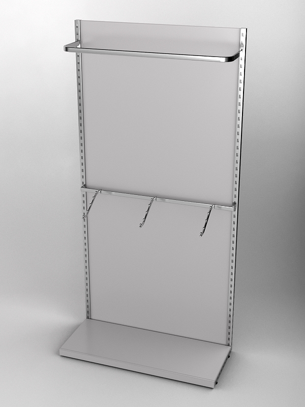 Пристенная торговая система Bazic №1 с задней стенкой (1200мм), Серый