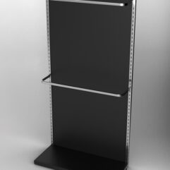 Пристенная торговая система Bazic №2 с задней стенкой (1200мм), Черный