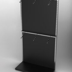 Пристенная торговая система Bazic №3 с задней стенкой (1200мм), Черный