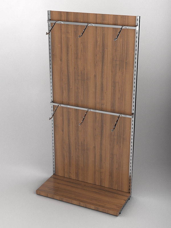 Пристенная торговая система Bazic №3 с задней стенкой (1200мм), Орех