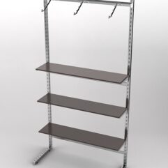 Пристенная торговая система Bazic №8 без задней стенки (1200мм), Дуб Венге