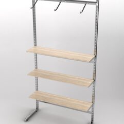 Пристенная торговая система Bazic №8 без задней стенки (1200мм), Дуб Сонома