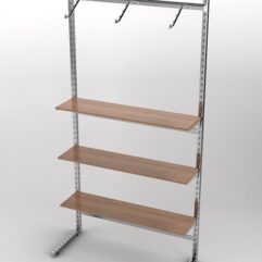 Пристенная торговая система Bazic №8 без задней стенки (1200мм), Орех