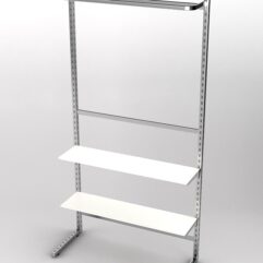 Пристенная торговая система Bazic №9 без задней стенки (1200мм), Белый