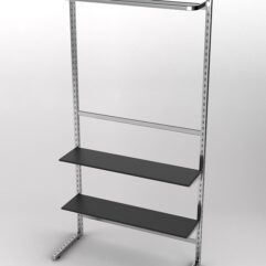 Пристенная торговая система Bazic №9 без задней стенки (1200мм), Черный