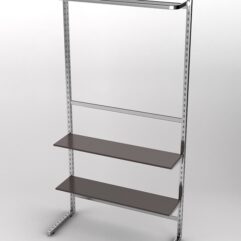 Пристенная торговая система Bazic №9 без задней стенки (1200мм), Дуб Венге