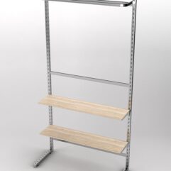 Пристенная торговая система Bazic №9 без задней стенки (1200мм), Дуб Сонома