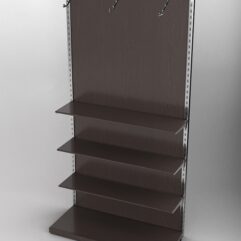 Пристенная торговая система Bazic №4 с задней стенкой (1200мм), Дуб Венге