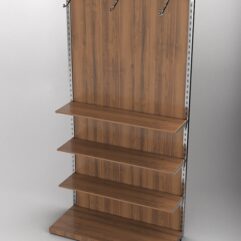 Пристенная торговая система Bazic №4 с задней стенкой (1200мм), Орех