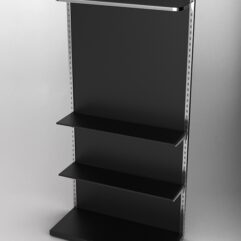 Пристенная торговая система Bazic №5 с задней стенкой (1200мм), Черный