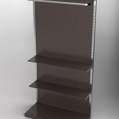 Пристенная торговая система Bazic №5 с задней стенкой (1200мм), Дуб Венге