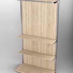 Пристенная торговая система Bazic №5 с задней стенкой (1200мм), Дуб Сонома