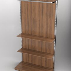 Пристенная торговая система Bazic №5 с задней стенкой (1200мм), Орех