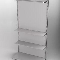 Пристенная торговая система Bazic №5 с задней стенкой (1200мм), Серый